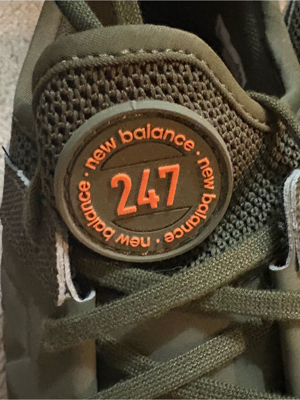 New Balance 247 RevLite Olive Green Mesh Lightweight Sneakers Men’s 11.5 - Picture 4 of 8